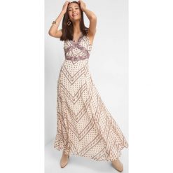 Sukienka maxi w stylu boho. Brązowe sukienki damskie Orsay, na lato, bez wzorów, z elastanu, boho, bez kołnierzyka, bez rękawów, maxi, rozkloszowane. Za 199,99 zł.