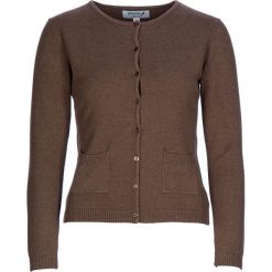 Kardigan w kolorze ciemnobrązowym. Pomarańczowe swetry damskie Cachemire Closet, m, bez wzorów, z wełny. W wyprzedaży za 159,95 zł.