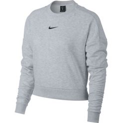 BLUZA DRY TRAINING TOP. Szare topy damskie Nike, l, bez wzorów, z krótkim rękawem, krótkie, bez kaptura. W wyprzedaży za 129,99 zł.