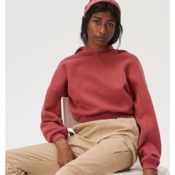 Gładka bluza z kapturem - Fioletowy. Fioletowe bluzy damskie Sinsay, s, bez wzorów, bez rękawów, z kapturem. Za 39,99 zł.