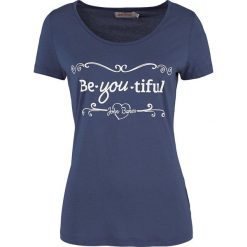 T-shirty damskie: T-shirt z nadrukiem, krótki rękaw bonprix niebieski indygo z nadrukiem