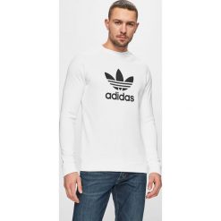 Adidas Originals - Bluza. Białe bluzy męskie adidas Originals, s, z nadrukiem, z elastanu, z okrągłym kołnierzem, bez rękawów, bez kaptura. W wyprzedaży za 219,90 zł.