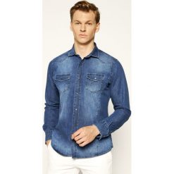 Koszula Karl Lagerfeld 605903 501672. Niebieskie koszule męskie KARL LAGERFELD, xl, bez wzorów, z bawełny, casualowe, bez kołnierzyka, bez rękawów. W wyprzedaży za 549,00 zł.
