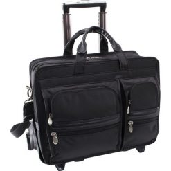 Męska torba Clinton z nylonu balistycznego 17". Pomarańczowe torby męskie skórzane Mcklein, w paski, z nylonu, eleganckie, na ramię, duże. Za 799,00 zł.