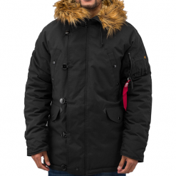 Kurtka Alpha Industries Explorer 193128-03. Czarne kurtki męskie Alpha Industries, xl, bez wzorów, z tworzywa sztucznego, street, bez kaptura. W wyprzedaży za 779,99 zł.