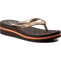 Klapki damskie: Japonki MICHAEL KORS – Bedford Flip Flop Stripe 40S7BDFA1Q Gold