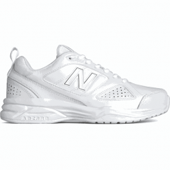 New Balance WX624WS4. Buty sportowe damskie New Balance, bez wzorów, ze skóry, na fitness i siłownię. Za 279,99 zł.