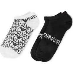 Zestaw 2 par niskich skarpet męskich EMPORIO ARMANI - 302228 9P284 9P284 r.39/46 Biały. Białe skarpetki męskie z elastanu. Za 79,00 zł.