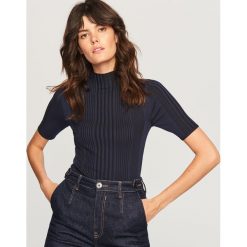 Sweter z krótkimi rękawami - Granatowy. Niebieskie swetry klasyczne damskie marki Reserved, s. Za 99,99 zł.