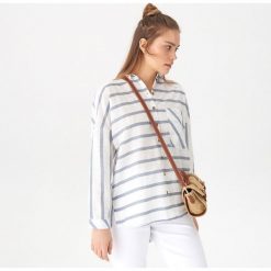 Koszula oversize - Wielobarwny. Szare koszule damskie House, s, bez wzorów, bez kołnierzyka, bez rękawów. W wyprzedaży za 29,99 zł.