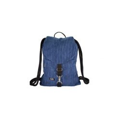 Plecak sztruks granatowy. Niebieskie plecaki damskie Sacky.bag, bez wzorów, z bawełny. Za 140,00 zł.