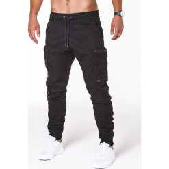 Joggery męskie: SPODNIE MĘSKIE JOGGERY P706 – CZARNE