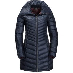 Płaszcz puchowy "Richmond" w kolorze granatowym. Niebieskie kurtki damskie pikowane Jack Wolfskin, xs, bez wzorów, z tkaniny, bez kaptura, na golfa. W wyprzedaży za 472,95 zł.