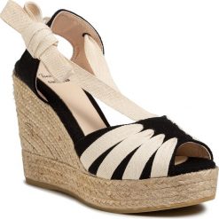 Espadryle TONI PONS - Pals Negre/Cru. Czarne espadryle damskie Toni Pons, bez wzorów, ze skóry, bez obcasa, na obcasie. Za 299,00 zł.