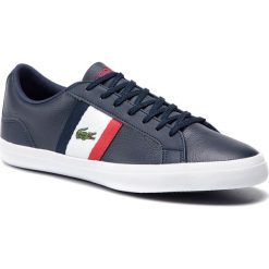 Sneakersy LACOSTE - Lerond 119 3 Cma 7-37CMA00457A2 Nvy/Wht/Red. Niebieskie sneakersy męskie Lacoste, na co dzień, bez wzorów, ze skóry ekologicznej, klasyczne, bez zapięcia. Za 399,99 zł.
