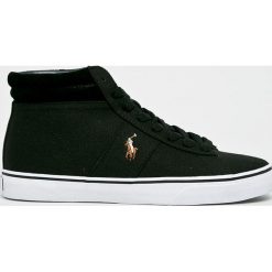 Polo Ralph Lauren - Trampki. Czarne trampki męskie Polo Ralph Lauren, bez wzorów, ze skóry, na sznurówki. Za 389,90 zł.