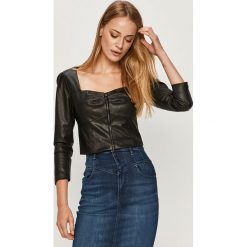 Guess Jeans - Marynarka. Czarne kamizelki damskie Guess Jeans, s, z aplikacjami, z elastanu, bez kaptura. Za 579,90 zł.