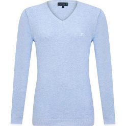 Sweter "Deep Grass" w kolorze błękitnym. Niebieskie swetry damskie Sir Raymond Taylor, m, z haftami, z bawełny, bez rękawów, bez kaptura. W wyprzedaży za 129,95 zł.