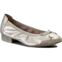 Baleriny CAPRICE - 9-22166-28 Offwht Glitter 116. Szare baleriny damskie marki Caprice, bez wzorów, ze skóry, klasyczne, bez obcasa, bez zapięcia. W wyprzedaży za 159,00 zł.