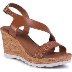 Sandały S.OLIVER - 5-28326-24 Cognac 305. Pomarańczowe klapki damskie S.Oliver, bez wzorów, ze skóry ekologicznej, bez obcasa, na obcasie. Za 249,00 zł.