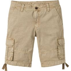 Bermudy Loose Fit bonprix beżowy. Brązowe spodenki i szorty męskie marki bonprix, m. Za 54,99 zł.