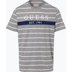 Guess Jeans - T-shirt męski, szary. Szare t-shirty męskie Guess Jeans, m, w paski, z jeansu, bez kołnierzyka. Za 219,95 zł.