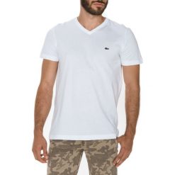 Lacoste Koszulka Biały. Białe podkoszulki męskie Lacoste, xxl, bez wzorów, z bawełny, bez kołnierzyka, z krótkim rękawem, krótkie. Za 180,95 zł.