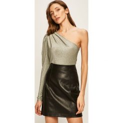 Only - Bluzka. Zielone bluzki damskie ONLY, s, bez wzorów, z elastanu, bez kołnierzyka, z długim rękawem. Za 129,90 zł.