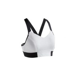 Stanik fitness kardio 500. Białe buty sportowe damskie DOMYOS, bez wzorów, z elastanu, na fitness i siłownię. Za 69,99 zł.