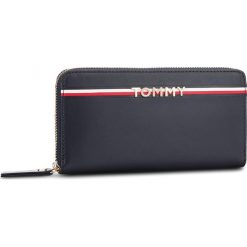 Duży Portfel Damski TOMMY HILFIGER - Corp Leather Za Wall AW0AW05755 413. Niebieskie portfele damskie TOMMY HILFIGER, ze skóry. W wyprzedaży za 359,00 zł.