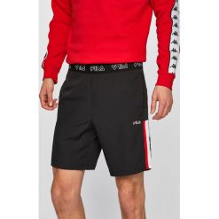 Fila - Szorty sportowe. Czarne spodenki sportowe męskie Fila, s, bez wzorów, z elastanu, sportowe. W wyprzedaży za 129,90 zł.