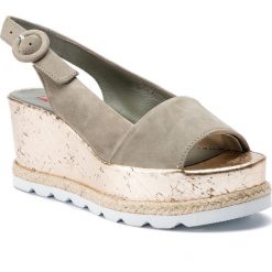 Espadryle HÖGL - 7-103242 Salvia 5100. Zielone espadryle damskie HÖGL, bez wzorów, ze skóry, bez obcasa, na obcasie. W wyprzedaży za 319,00 zł.