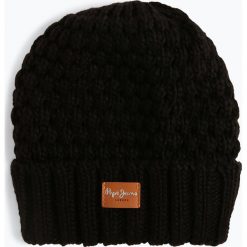 Pepe Jeans - Czapka damska – Elma, czarny. Szare czapki damskie marki Calvin Klein Jeans, na zimę, z jeansu. Za 139,95 zł.