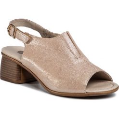 Sandały REMONTE - R8753-31 Rosa. Żółte klapki damskie Remonte, bez wzorów, ze skóry, bez obcasa, na obcasie. Za 309,00 zł.