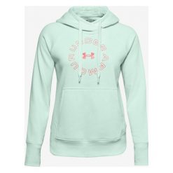 Under Armour Rival Fleece Metallic Bluza Zielony. Zielone bluzy damskie Under Armour, m, bez wzorów, z bawełny, bez rękawów, bez kaptura. Za 240,95 zł.
