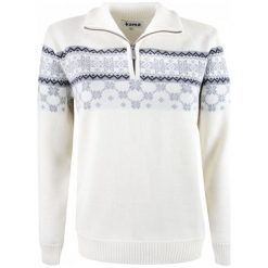 Kama Sweter Damski Merino 5007 S Naturalnie Biały. Białe bluzy sportowe damskie Kama, s, z wełny. Za 565,00 zł.