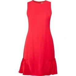 MICHAEL Michael Kors RUFFLE DRESS Sukienka z dżerseju true red. Czerwone sukienki damskie MICHAEL Michael Kors, bez wzorów, z poliesteru, bez kołnierzyka, bez rękawów. W wyprzedaży za 573,30 zł.
