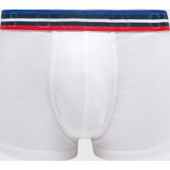 Guess Jeans - Bokserki. Białe bokserki męskie marki Guess Jeans, z aplikacjami, z elastanu. W wyprzedaży za 59,90 zł.