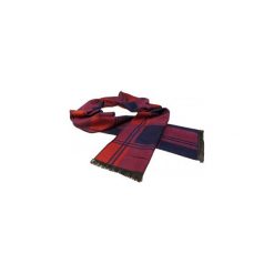 Czerwono-granatowy szalik męski w kratę R15. Czerwone szaliki męskie Modini Moda Męska, bez wzorów. Za 49,51 zł.