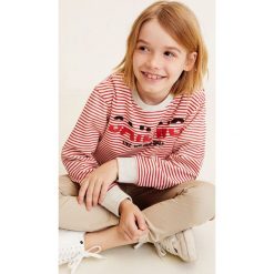 Mango Kids - Bluza dziecięca Sailing 110-164 cm. Różowe bluzy chłopięce Mango Kids, z nadrukiem, z bawełny, bez rękawów, bez kaptura. W wyprzedaży za 35,90 zł.