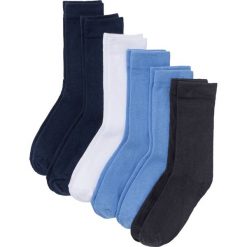 Skarpetki (6 par) bonprix biały + niebieski + szary. Białe skarpetki męskie marki bonprix. Za 35,94 zł.