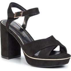 Sandały JENNY FAIRY - WYL2174-5 Black. Czarne klapki damskie Jenny Fairy, bez wzorów, ze skóry ekologicznej, bez obcasa, na obcasie. Za 119,99 zł.