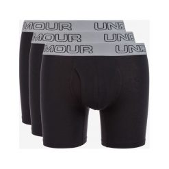 Under Armour Charged Cotton® Stretch 6” 3-pack Bokserki Czarny. Czarne bokserki męskie Under Armour, bez wzorów, z elastanu. Za 188,95 zł.