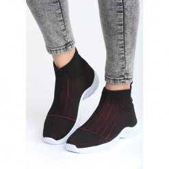 Czarno-Czerwone Sneakersy Stole The Show. Czarne sneakersy damskie vices, z materiału. Za 79,99 zł.