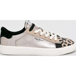Pepe Jeans - Tenisówki Kioto Leo. Brązowe trampki i tenisówki damskie Pepe Jeans, bez wzorów, z jeansu, bez zapięcia. W wyprzedaży za 249,90 zł.