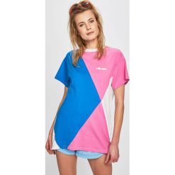 Ellesse - Top. Niebieskie bluzki damskie Ellesse, l, bez wzorów, z bawełny, z okrągłym kołnierzem. W wyprzedaży za 99,90 zł.