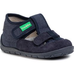 Kapcie FRODDO - G1700249-7 M Dark Blue. Niebieskie sandały chłopięce Froddo, ze skóry. Za 159,00 zł.
