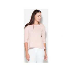 Bluzka K136 Róż. Zielone bluzki damskie marki Soleil, na co dzień, xs, z dekoltem w łódkę, dopasowane. Za 99,00 zł.