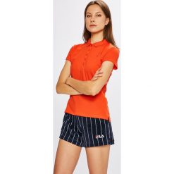 Tommy Hilfiger - Top. Czerwone topy damskie marki TOMMY HILFIGER, s, z elastanu. W wyprzedaży za 129,90 zł.