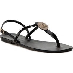 Sandały MAX MARA - Marruca 35210106600 Nero 002/002. Czarne klapki damskie Max Mara, bez wzorów, z tworzywa sztucznego, bez obcasa, na obcasie. W wyprzedaży za 269,00 zł.